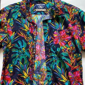 Multi-color button up shirt for men